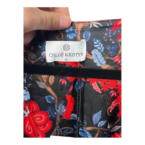 1242. CHLOE KRISTYN FALLON KNEE LENGTH DRESS SIZE 1X WITH TIE AROUND WAIST MINI - Picture 7 of 11